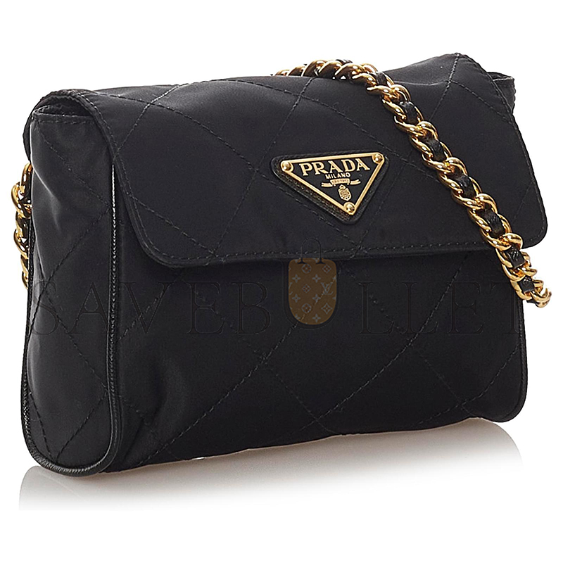 Pra*a re-nylon tessuto chain crossbody bag 1bd633 (23*18*6cm)